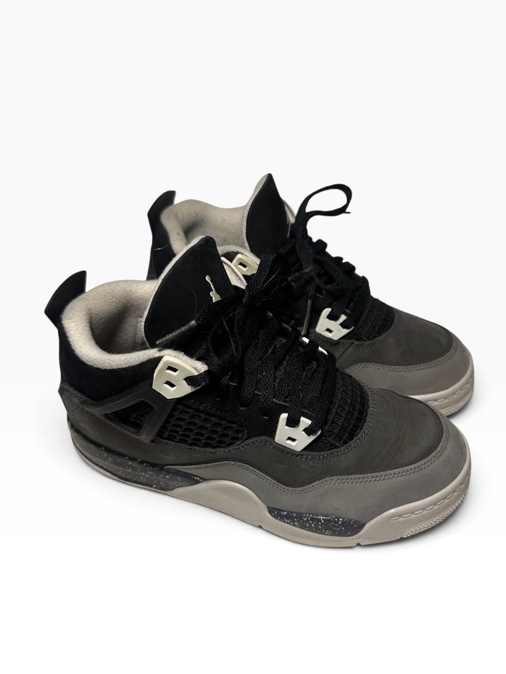 Air Jordan 4 Retro PS 'Fear' Black Sneakers, Size 3Y FV4537-002
